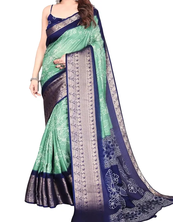 Sea_Green_Cotton_Blend_Narayanpet_Cotton_Silk_Saree_For_Women