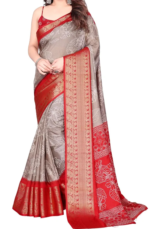 Red_And_Grey_Silk_Kanjivaram_Silk_Saree_For_Women