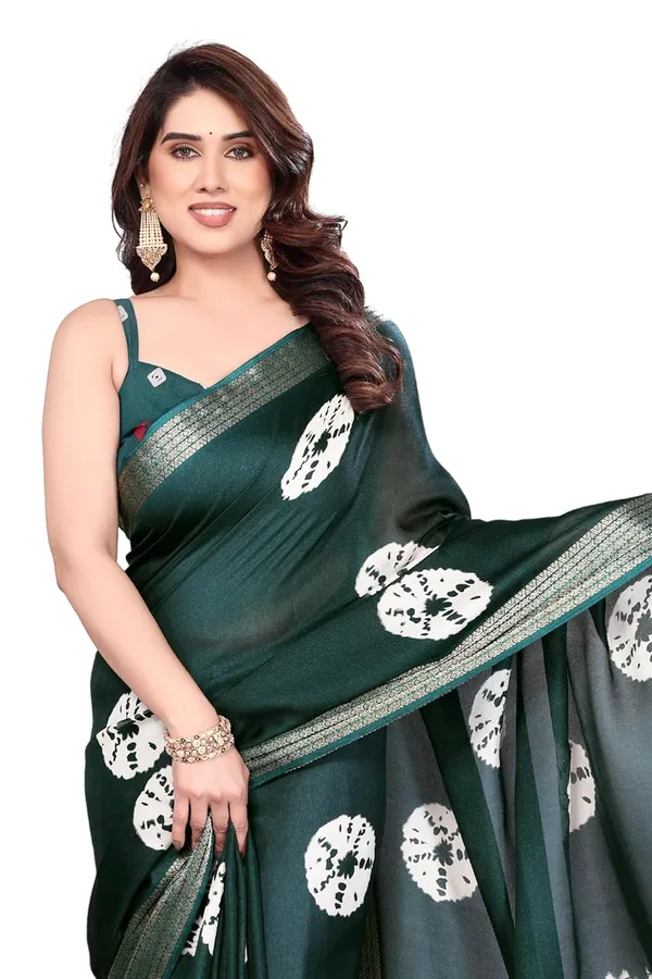 Bottle_Green_Silk_Zari_Chiffon_Saree_For_Women
