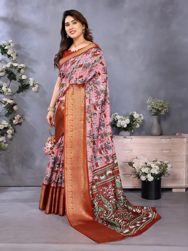 Pink_Silk_Printed_Dola_Silk_Saree_For_Women