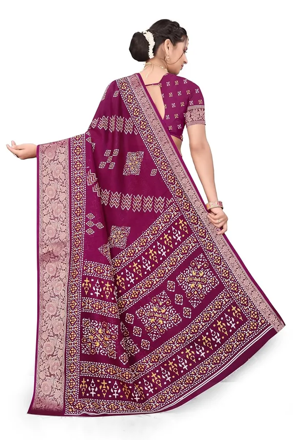 Wine_Dola_Silk_Kalamkari_Print_Saree_For_Women
