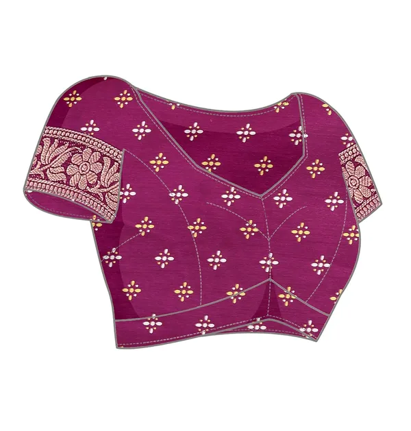 Wine_Dola_Silk_Kalamkari_Print_Saree_For_Women