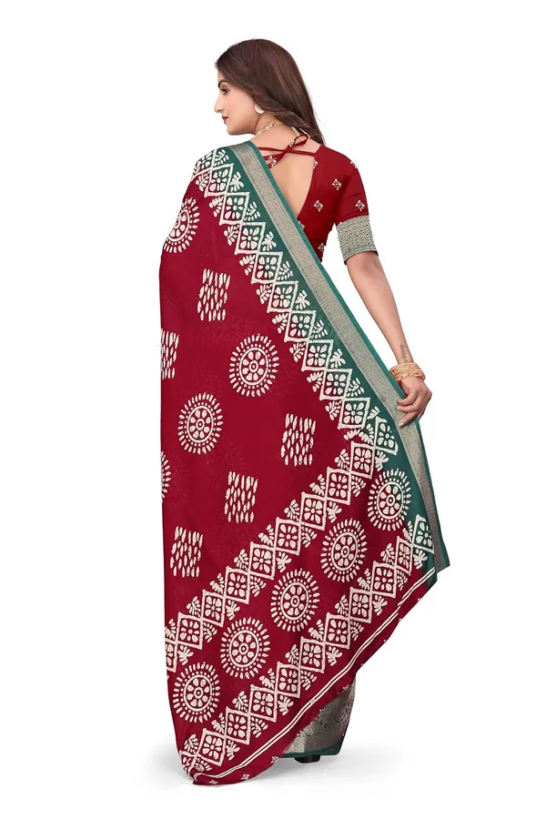 Red_Dola_Silk_Kalamkari_Print_Saree_For_Women
