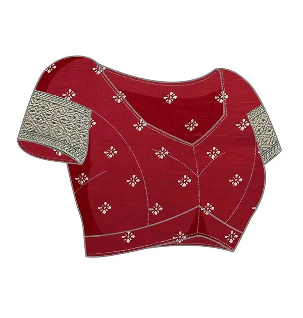 Red_Dola_Silk_Kalamkari_Print_Saree_For_Women