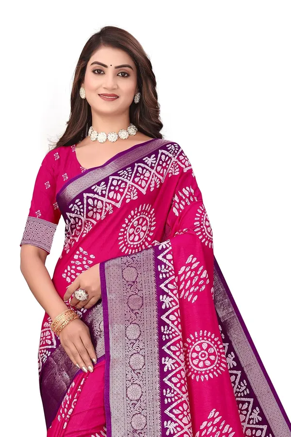 Pink_Dola_Silk_Kalamkari_Print_Saree_For_Women