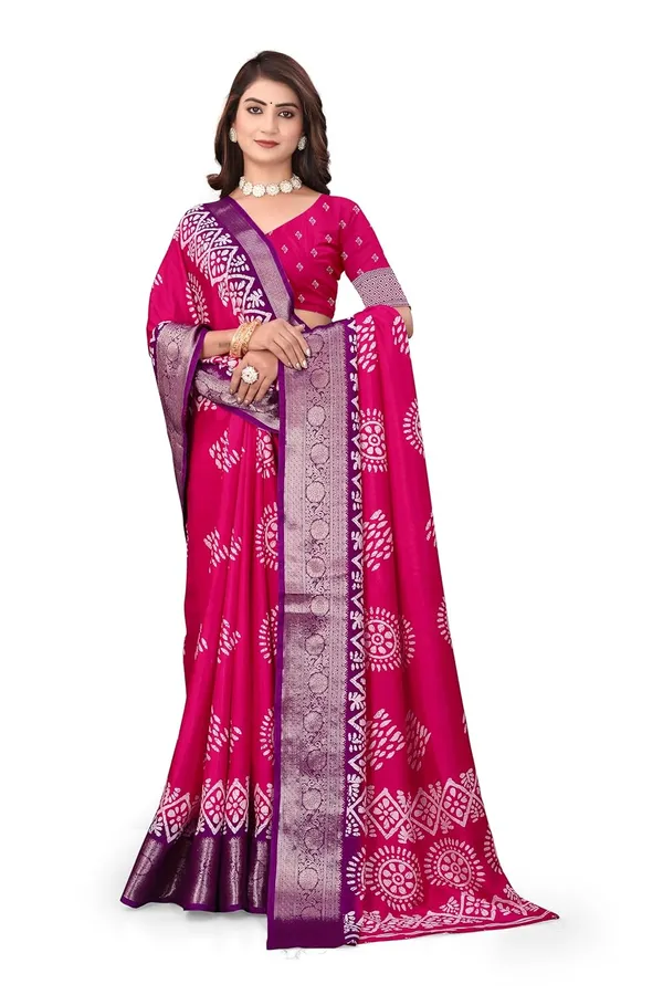 Pink_Dola_Silk_Kalamkari_Print_Saree_For_Women