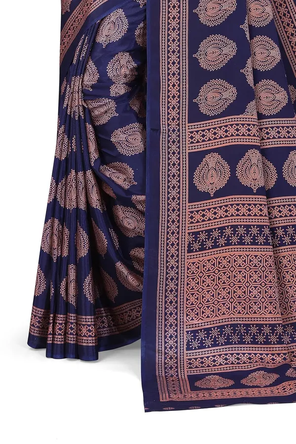 Navy_Blue_Dola_Silk_Print_Saree_For_Women