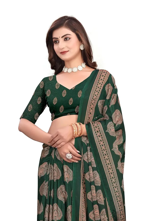 Green_Dola_Silk_Print_Saree_For_Women