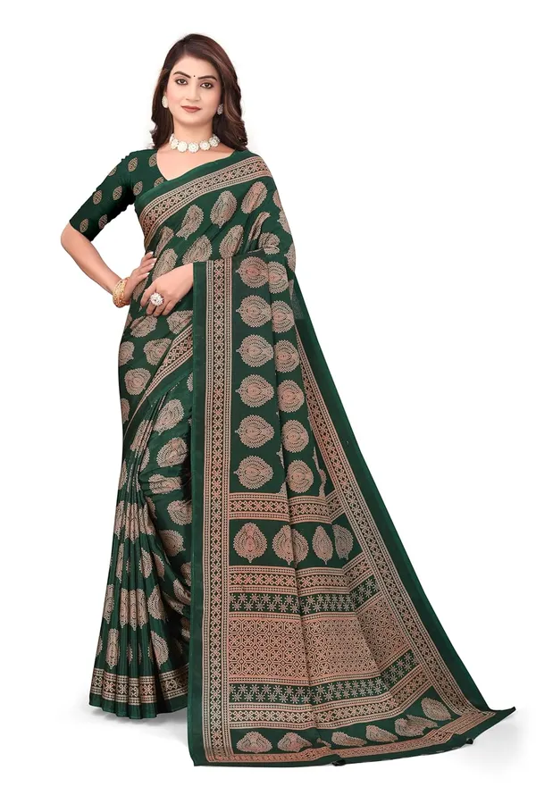 Green_Dola_Silk_Print_Saree_For_Women