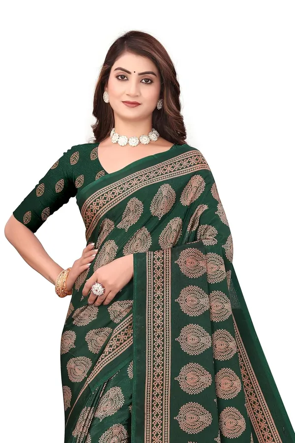 Green_Dola_Silk_Print_Saree_For_Women