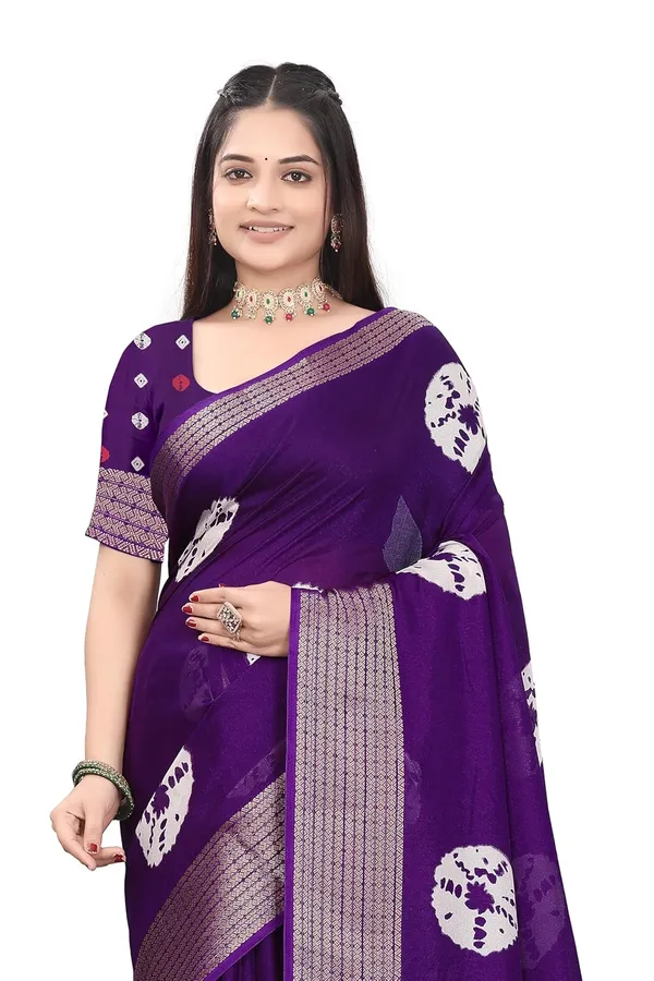 Violet_Dola_Silk_Kalamkari_Print_Saree_For_Women