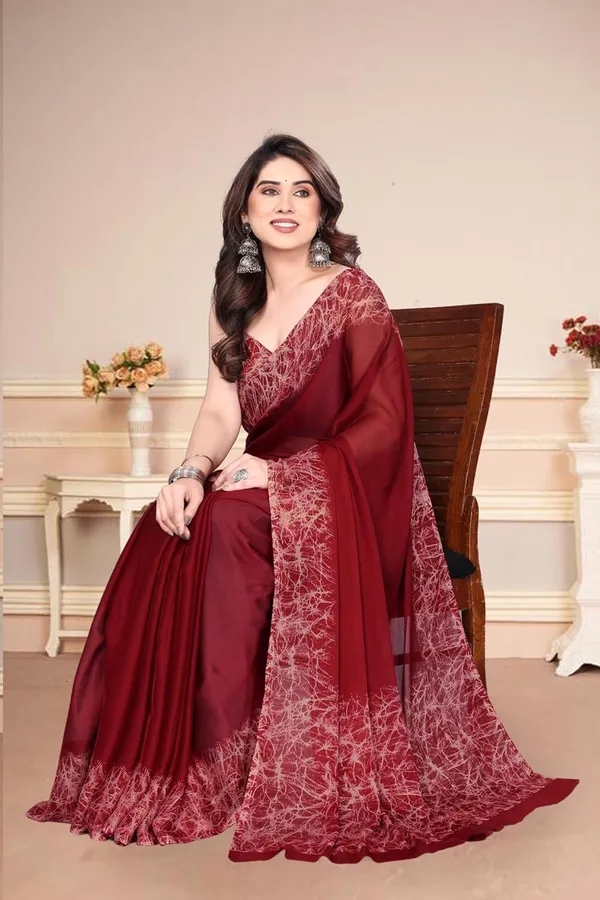 Maroon_Polyester_Printed_Chiffon_Saree_For_Women
