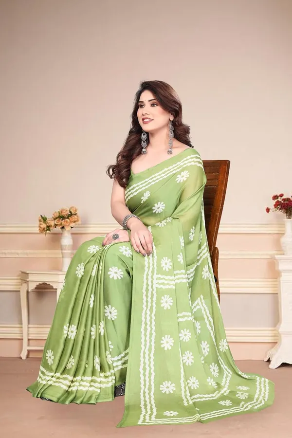 Parrot_Green_Polyester_Printed_Chiffon_Saree_For_Women