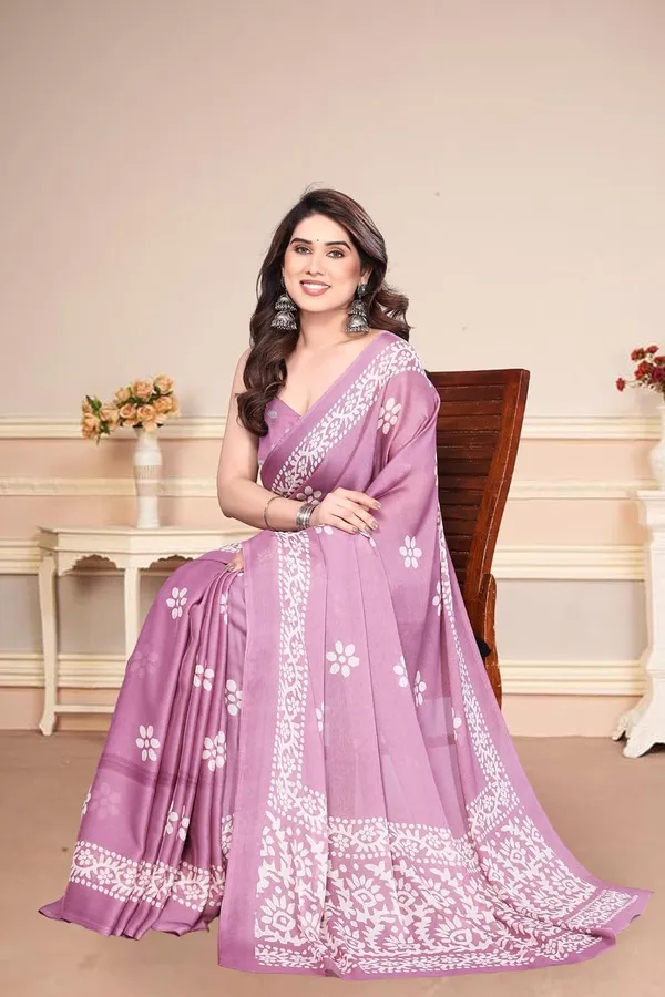 Pastel_Pink_Polyester_Printed_Chiffon_Saree_For_Women