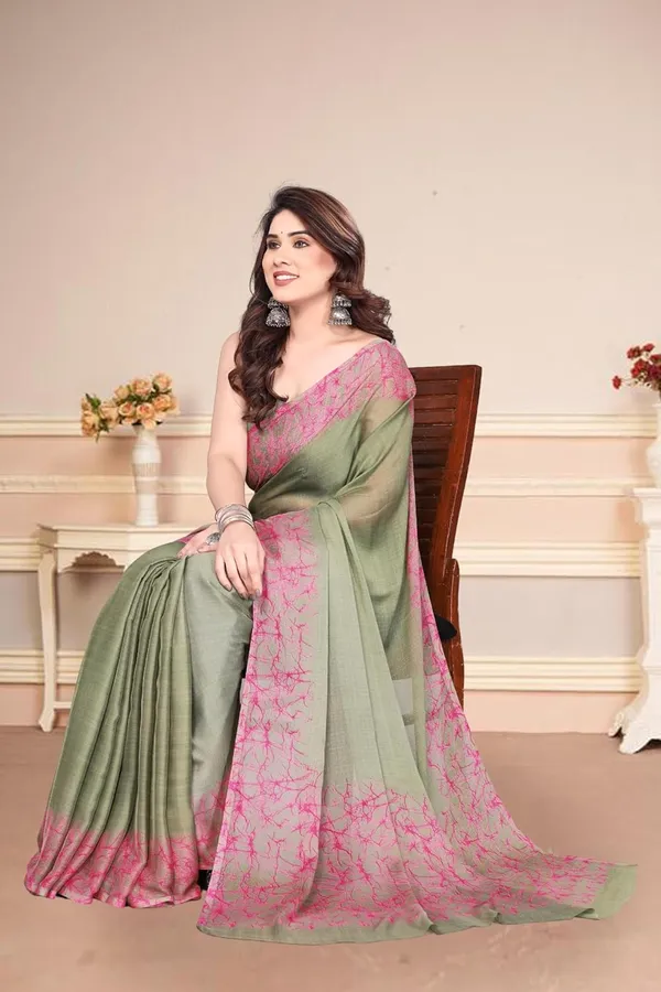 Pista_Green_Polyester_Printed_Chiffon_Saree_For_Women