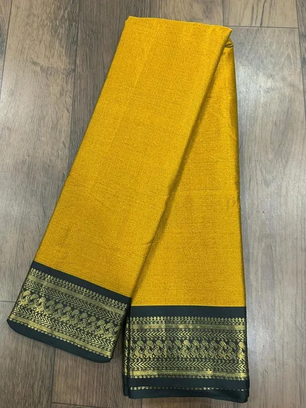 Mustard_Cotton_Blend_Narayanpet_Cotton_Silk_Saree_For_Women