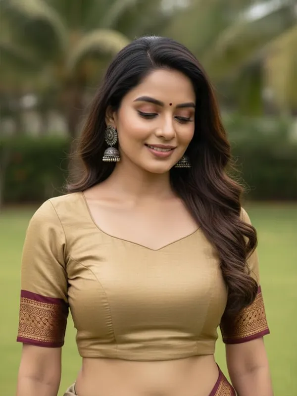 Beige_Cotton_Blend_Narayanpet_Cotton_Silk_Saree_For_Women
