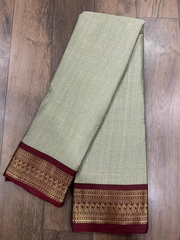 Beige_Cotton_Blend_Narayanpet_Cotton_Silk_Saree_For_Women