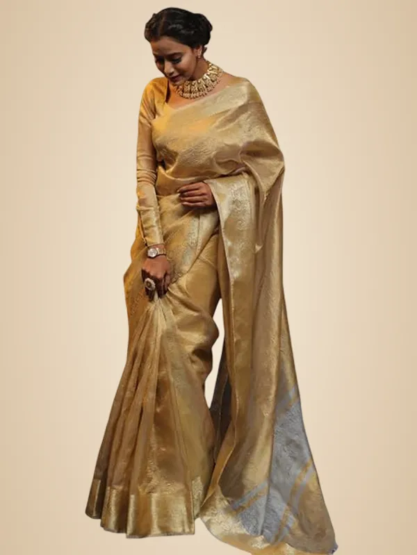 Gold_Organza_Banarasi_Organza_Saree_For_Women