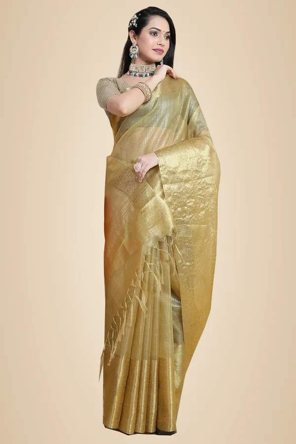 Gold_Banarasi_Silk_Organza_Silk_Saree_For_Women