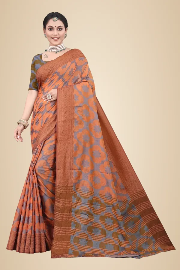 Brown_Cotton_Silk_Kanjivaram_Cotton_Silk_Saree_For_Women