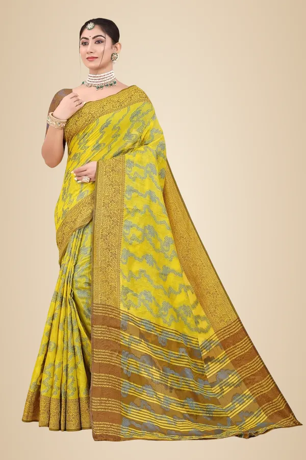 Yellow_Cotton_Kanjivaram_Cotton_Saree_For_Women