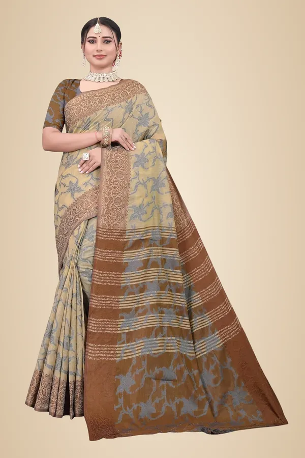 Brown_Cotton_Kanjivaram_Cotton_Saree_For_Women