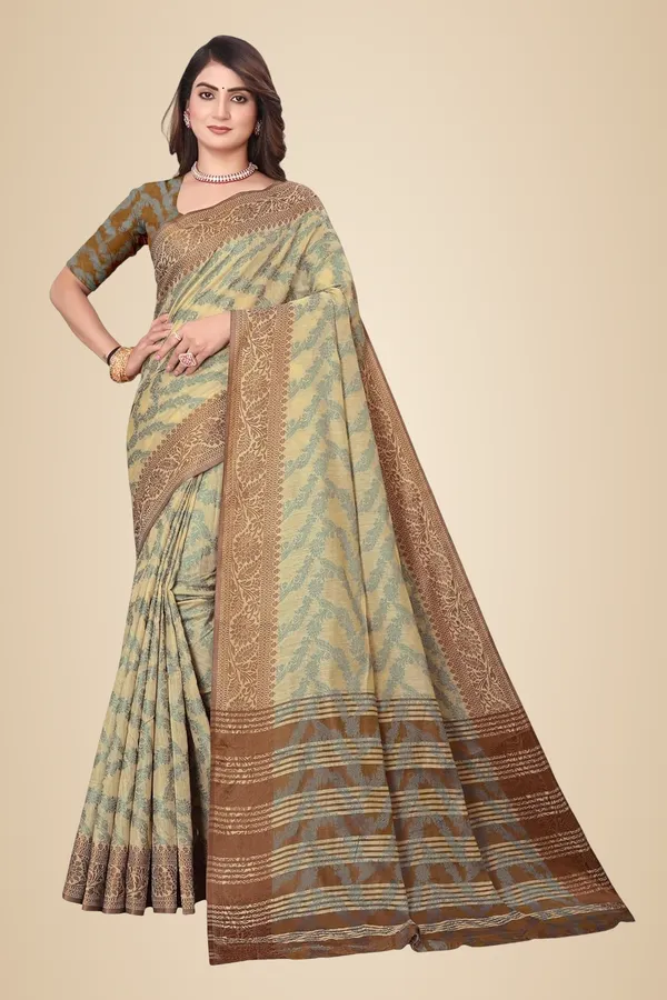 Brown_Cotton_Kanjivaram_Cotton_Saree_For_Women