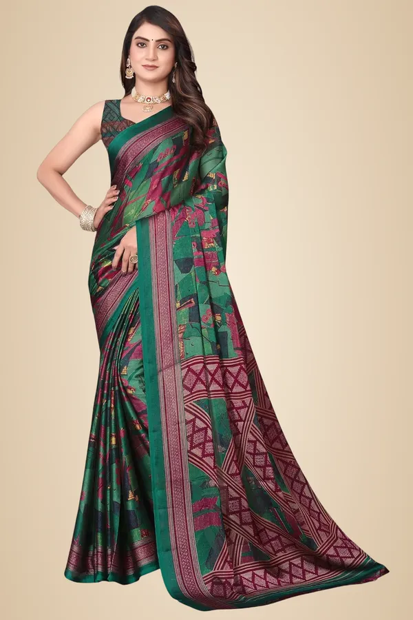Dark_Green_Chiffon_Georgette_Chiffon_Georgette_Saree_For_Women