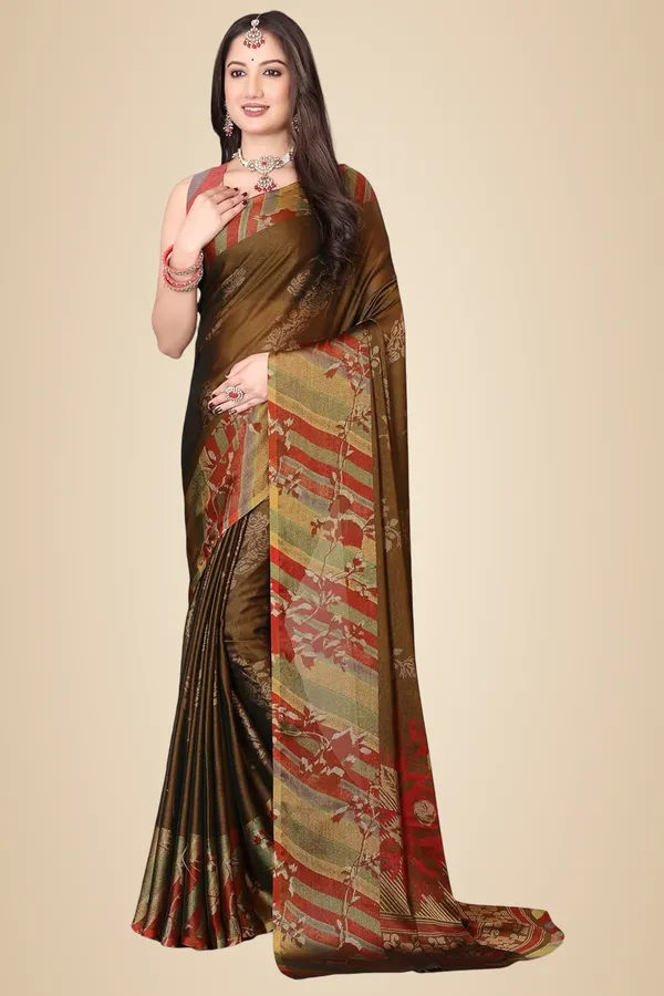 Brown_Chiffon_Printed_Chiffon_Saree_For_Women