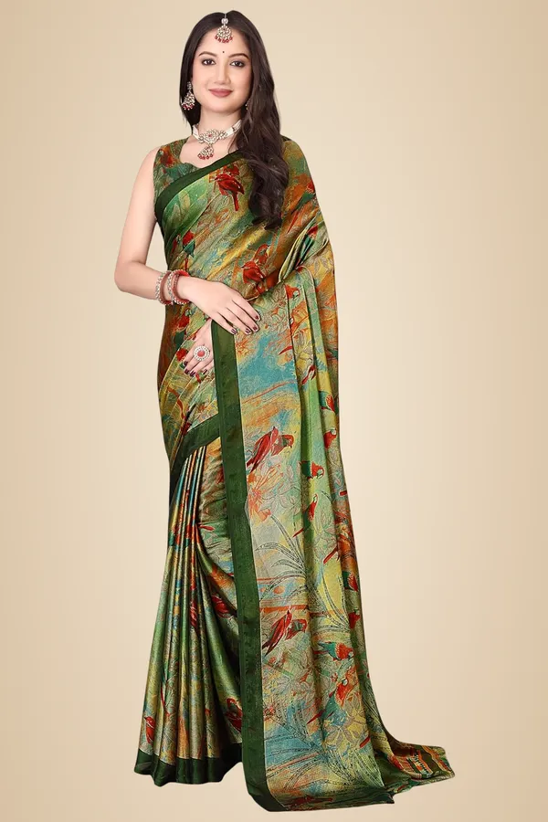 Green_Chiffon_Printed_Chiffon_Saree_For_Women