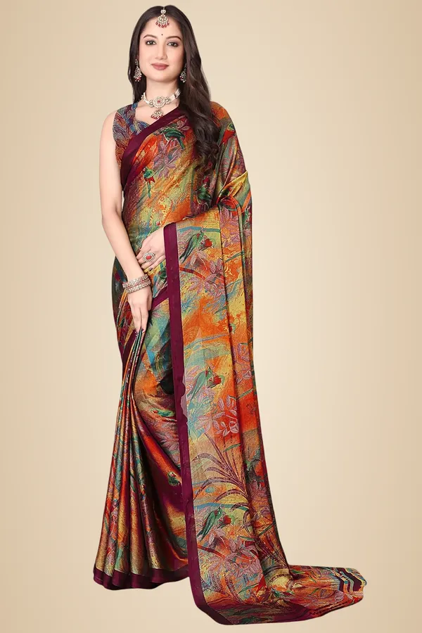Orange_Chiffon_Printed_Chiffon_Saree_For_Women