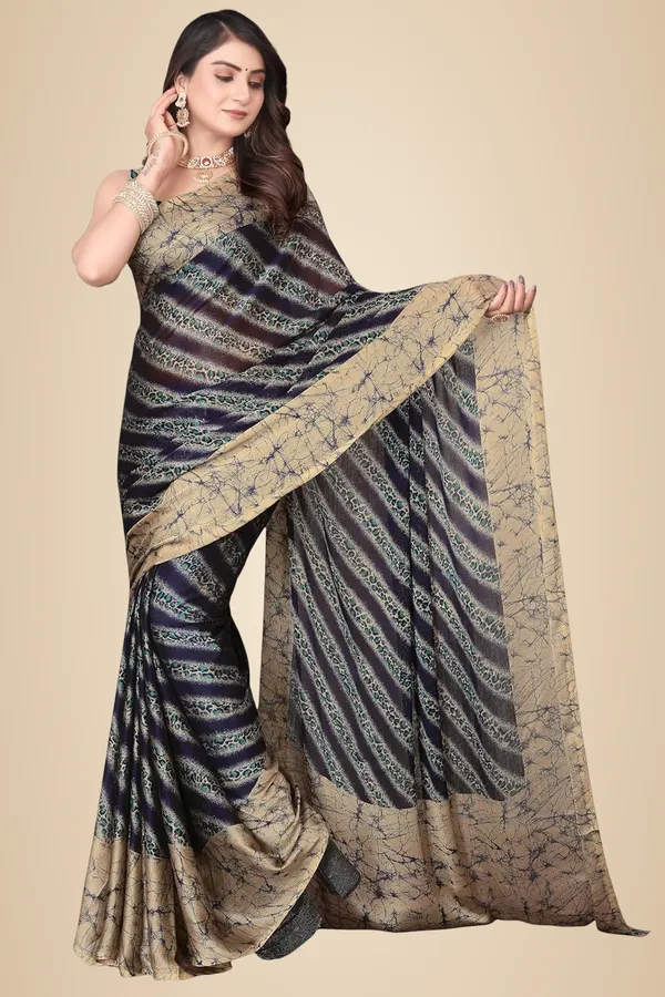 Navy_Marble_Georgette_Chiffon_Georgette_Saree_For_Women