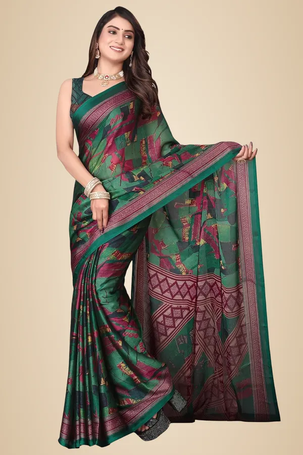 Green_Georgette_Chiffon_Georgette_Saree_For_Women