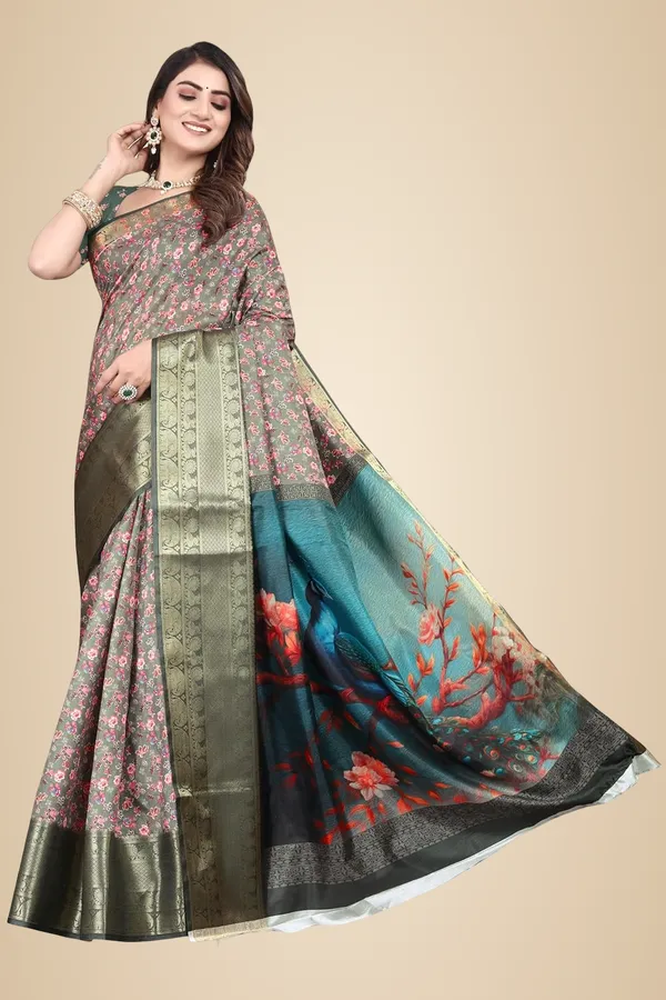 Multicolour_Silk_Blend_Printed_Dola_Silk_Saree_For_Women