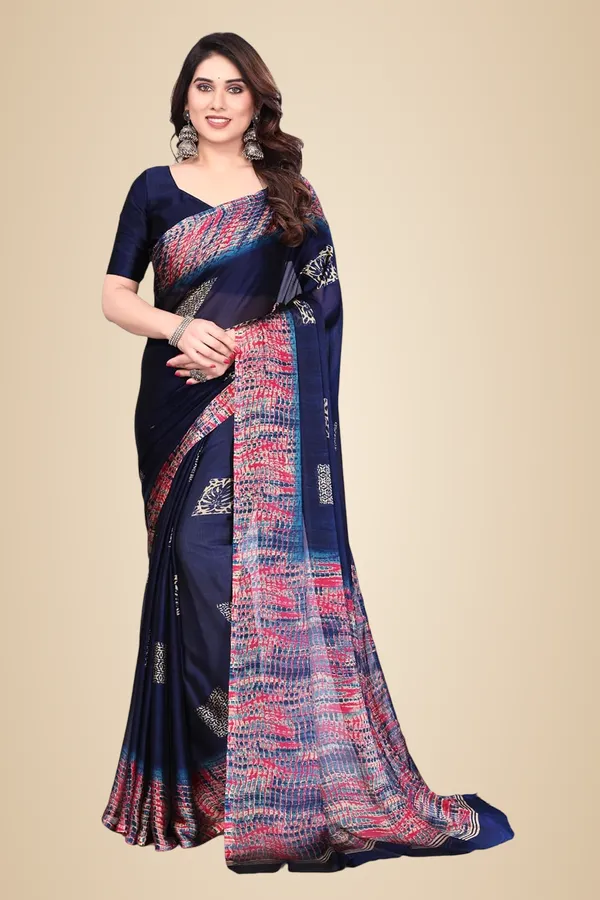 Dark_Blue_Polyester_Zari_Chiffon_Saree_For_Women