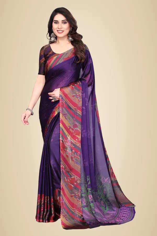 Purple_Chiffon_Printed_Dola_Silk_Saree_For_Women