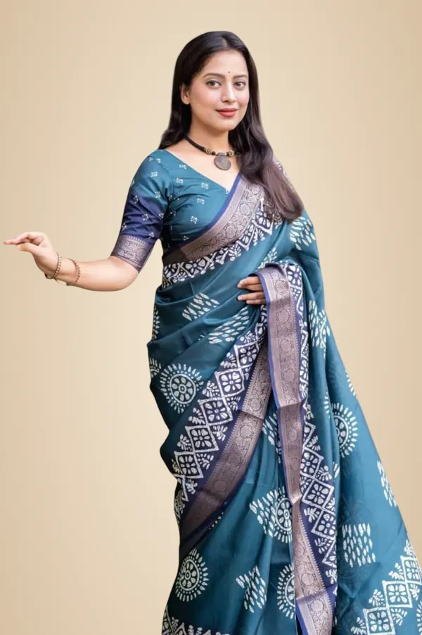 Light_Blue_Polyester_Bandhani_Dola_Silk_Saree_For_Women