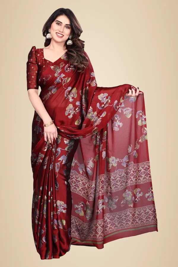 Maroon_Chiffon_Printed_Chiffon_Saree_For_Women