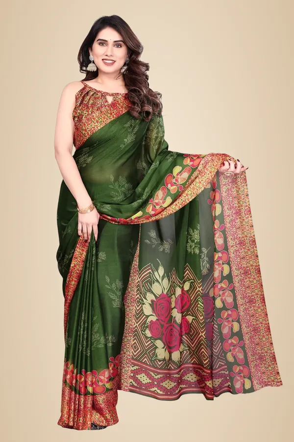Green_Chiffon_Printed_Chiffon_Saree_For_Women