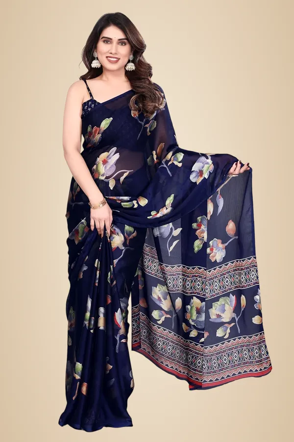 Navy_Blue_Chiffon_Printed_Chiffon_Saree_For_Women