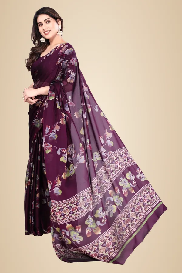Purple_Polyester_Printed_Chiffon_Saree_For_Women