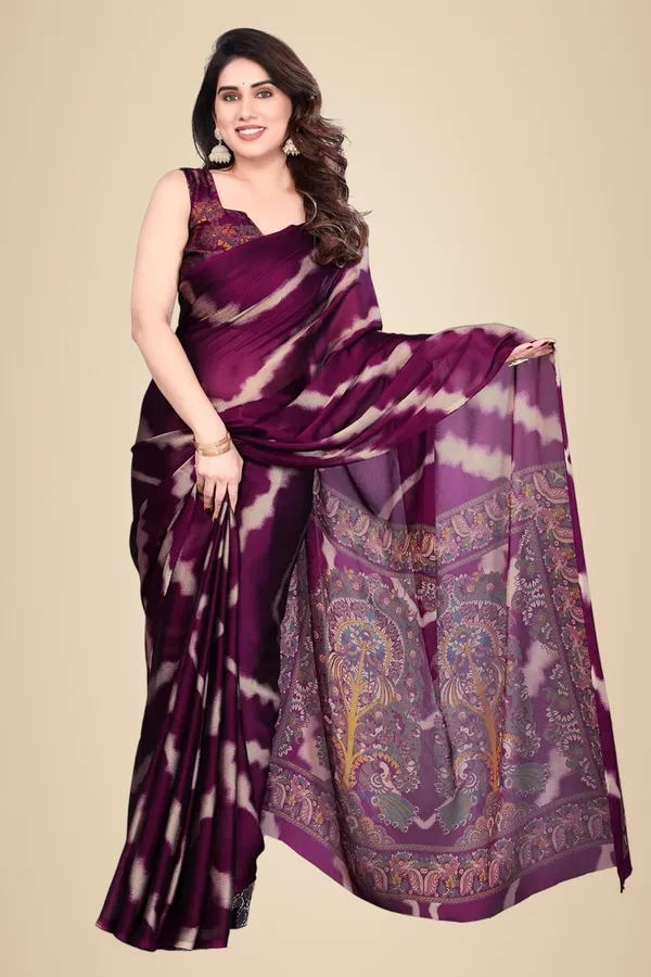 Wine_Georgette_Chiffon_Georgette_Saree_For_Women