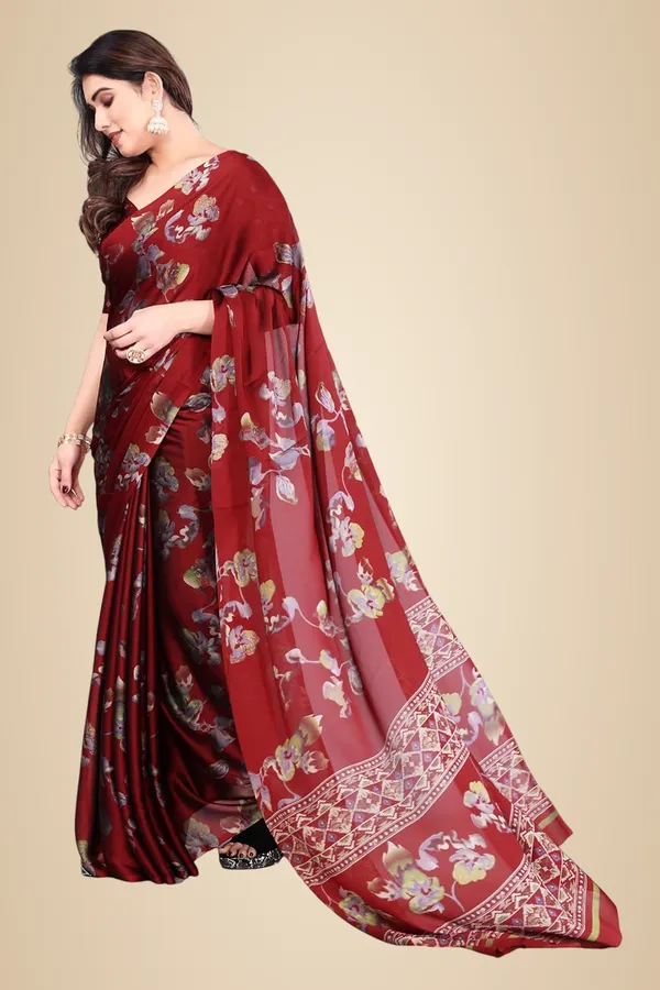 Maroon_Polyester_Chiffon_Georgette_Saree_For_Women