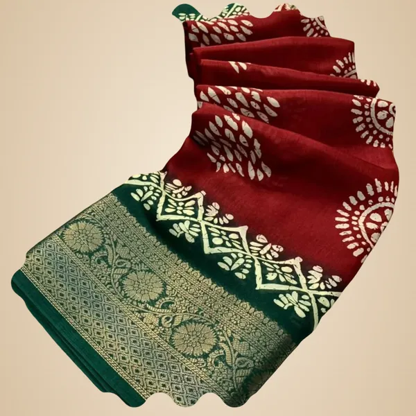 Maroon_Polyester_Bandhani_Dola_Silk_Saree_For_Women