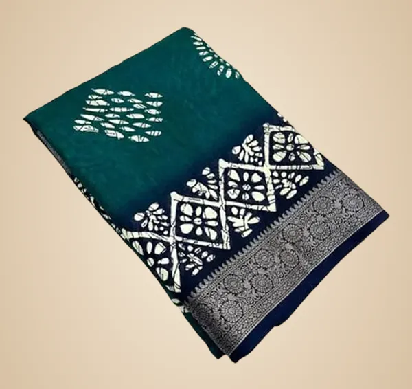 Teal_Silk_Bandhani_Dola_Silk_Saree_For_Women