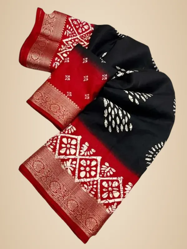 Black_Silk_Plain_Chiffon_Saree_For_Women