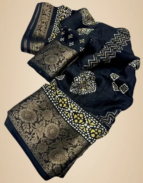 Black_Silk_Bandhani_Dola_Silk_Saree_For_Women