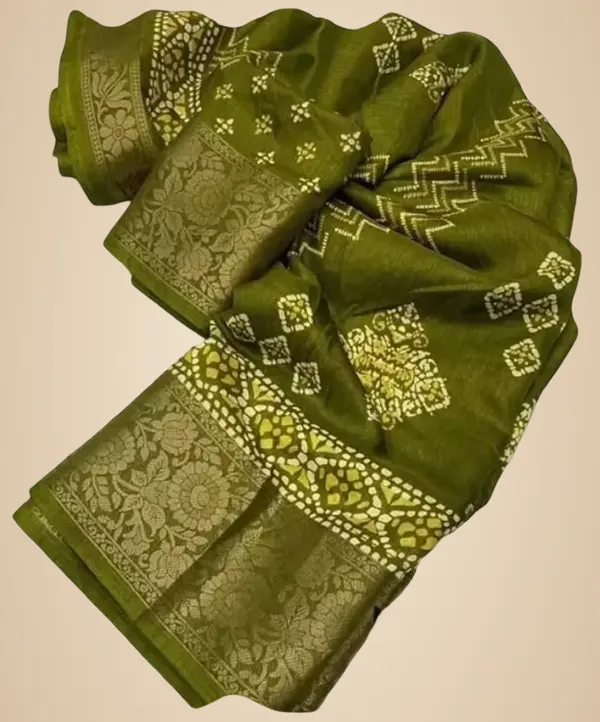 Mehendi_Silk_Printed_Chiffon_Saree_For_Women