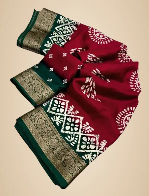 Maroon_Silk_Bandhani_Dola_Silk_Saree_For_Women
